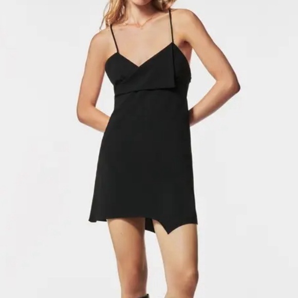 NWT - Zara Women’s Asymmetric Strappy Mini Dress - Size L - Picture 2 of 11